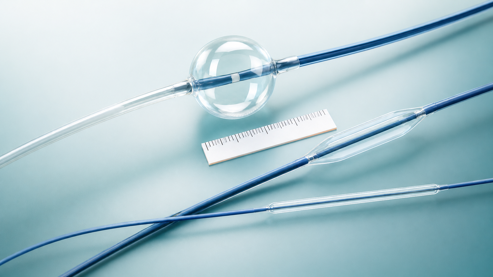Medical balloon component family, photorealistic virtual 3D render