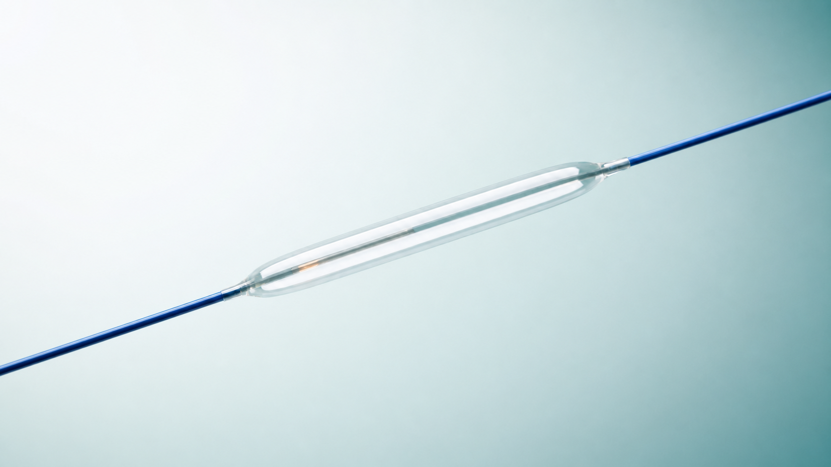 PTCA balloon catheter, photorealistic virtual 3D render